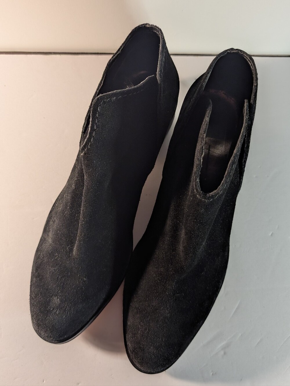 Dolce Vita Black Suede Low Ankle Booties